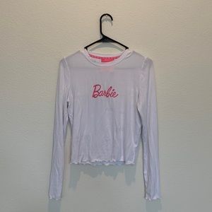 Forever 21 Barbie Long Sleeves White Shirt